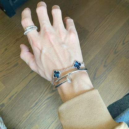 [Luxery]CLOVER 5 MOTIF PIETERSITE BRACELET COLLECTION