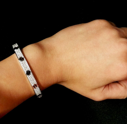 [Luxery]LOVE BRACELET 6.1MM DIAMOND-PAVED CERAMIC