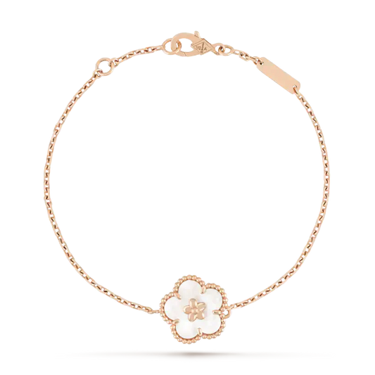 [Luxery]LUCKY WHITE MOP PLUM BLOSSOM  BRACELET