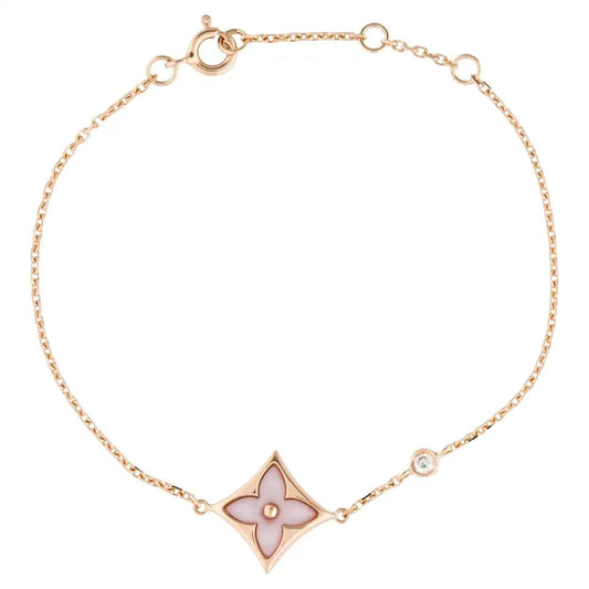 [Luxery]STAR 1 DIAMOND PINK GOLD BRACELET