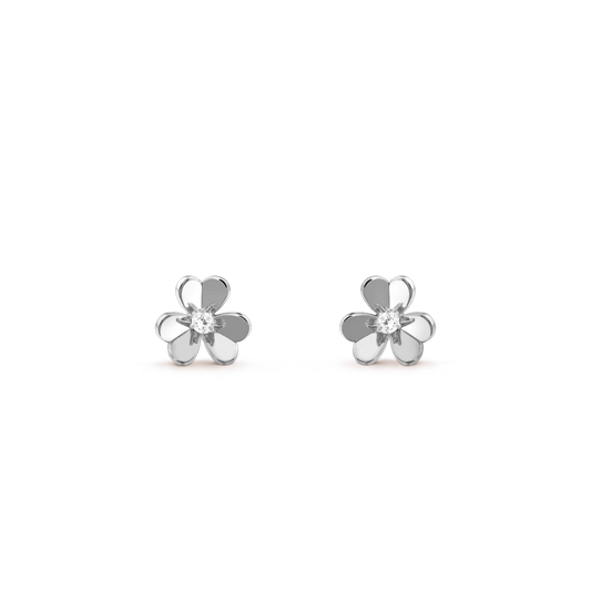 [Luxery]FRIVOLE MINI SILVER FLOWER EARRINGS