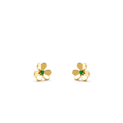[Luxery]FRIVOLE  FLOWER MALACHITE EARRINGS