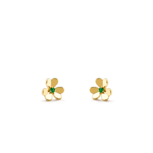[Luxery]FRIVOLE  FLOWER MALACHITE EARRINGS