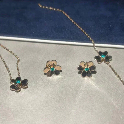 [Luxery]FRIVOLE  FLOWER MALACHITE EARRINGS