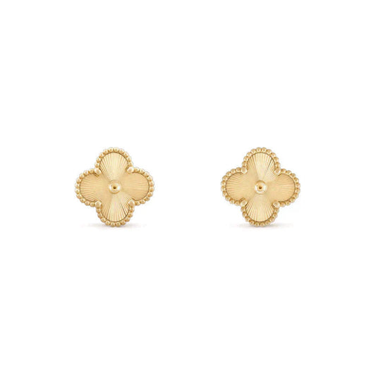 [Luxery]CLOVER MEDIUM 1 MOTIFS LASER EARRINGS